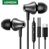 UGREEN Auricolari cablati USB tipo C da 3,5 mm con microfono, Auricolari cablati Cuffie stereo HiFi, per la maggior parte con jack da 3,5 mm