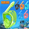 JoyMaySun Maschera da snorkeling per bambini a pieno facciale Maschera subacquea con supporto per fotocamera staccabile Ampia vista Antiappannamento Anti-perdite Snorkeling Nuoto per bambini