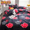 Bandai Naruto Akatsuki Bed 3/4cps Set biancheria da letto Anime Prints coperte invernali estive per letto scuola dormitorio lenzuola Set regali per bambini
