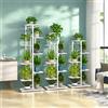 MTShining Supporto per piante supporto per fiori supporto per fiori organizzatore per vasi da fiori ferro 4/5/6 strati supporto per piante scaffale portaoggetti organizzatore per vasi