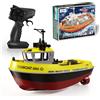 JIKEFUN NUOVO 686 RC Barca 1/72 Potente Doppio Motore Senza Fili Radiocomandato Barca 2.4G Elettrico di Controllo Remoto Tugboat Modello Giocattoli per Il Ragazzo