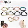 Meetee 10/20 Pz 16/20/25/32/38mm Anelli a D in metallo per la cinghia della borsa Fibbie in tessitura Zaino Cintura Collegare Gancio di chiusura Accessori hardware fai da te