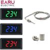 EARU Indicatore LED rosso verde blu con sensori di temperatura EGT e kit combinato di saldatura in Fahrenheit Celsius Uso universale regolabile PT100