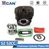 XCAN Set Cilindro e Pistone per Motosega da 45mm, Compatibile con Motosega 52cc, Ricambi e Accessori per Attrezzi da Giardino