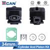 XCAN 34mm Kit pistone cilindro per TL26/CG260 1E34F 26CC Tosaerba Decespugliatore Tagliaerba Siepe Pezzi di ricambio