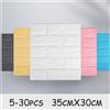 ctzsoop 5-30 pezzi autoadesivi 35 cm * 30 cm carta da parati staccabile e incollare decorazione carta da parati per camera da letto modello di mattoni in PVC fai da te