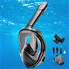 JoyMaySun Maschera da snorkeling integrale con supporto per fotocamera staccabile, maschera da snorkeling per nuoto e immersioni ampia vista antiappannamento anti-perdite per giovani adulti