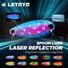 LETOYO 2.3g/3.5g/5g Riflessione Laser Cucchiaio Richiamo UV Luminoso Cucchiaio Richiamo Chatterbait Trota Spinner Esche Persico Esca Area Trota