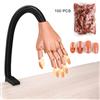 DianaBeauty Punte per unghie acriliche per dita per pratica di manicure a mano per pratica di nail art con 100 strumenti per attrezzature per l'allenamento delle unghie finte