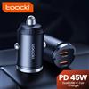 Toocki Mini PD 45W Caricabatteria da auto Pull Ring Ricarica rapida USB C Adattatore per caricabatterie per telefono per iPhone 14 13 Pro Xiaomi Samsung Huawei