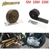 PowerMotor Nastro termico di scarico moto Silenziatore sportivo Avvolgimento 5cm 5M 10M 15M Scudo termico Resistente al calore con fascette in acciaio Auto da bici da cross