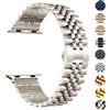 CAOWTAN Cinturino in acciaio per Apple Watch Ultra Band 49mm 40mm 44mm Metallo 38mm 42mm Bracciale di ricambio IWatch Series 8 7 6 SE 5 4 45mm 41mm