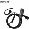 Retevis Walkie Talkie Auricolare 2Pin Morbido Curvetta Auricolare PTT Mic HD Altoparlante per Kenwood Baofeng UV 5R per Quansheng UV K5 EEK023