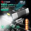 X-TIGER Luce per bici antipioggia con Power Bank Lampada a LED ricaricabile 4000mAh MTB Lampada frontale Faro Luce per bicicletta in alluminio