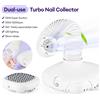 foreverlily Estrattore di polvere per unghie senza spazzole con super aspirazione da 130 W Potente collettore di polveri per unghie Aspirapolvere per ventola per manicure con 2 filtri
