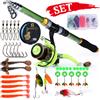Sougayilang Spinning canna da pesca e mulinello Combo1.8-2.7M canna telescopica con 5.2:1 5.0:1 mulinello da pesca Max Drag 8kg Kit da pesca