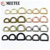 Meetee 20Pcs Meetee 10-38mm fibbie ad anello in metallo D per borse cinturino zaino fettuccia collare per cani anelli per cintura in pelle chiusura accessori fai da te