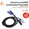 aicpose 5pcs DMX Powercon Cable Power Line Combination Plug accessori per l'illuminazione per Stage Wedding DJ Disco