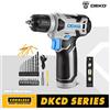 DEKO Trapano a batteria 8V Set Mandrino autoserrante da 3/8", Mini driver di alimentazione wireless con set di viti Cacciavite elettrico LED integrato