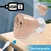 IDEABEL Ricaricabile nell'orecchio con batteria Mini dispositivo di ascolto Amplificatore audio Apparecchi acustici Cuffie wireless per non udenti Strumento per le orecchie