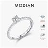 MODIAN D Colore Moissanite Anello Delicato quadrato in argento sterling 925 Anello con diamanti da laboratorio per le donne Gioielli di dichiarazione di nozze
