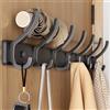 YUNJIEYA Appendiabiti a parete senza foratura, a una fila, per asciugamani da cucina, vestiti, cappelli, porta asciugamani da bagno, gancio a barra per porta.
