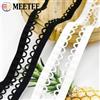 Meetee Nastro Elastico in Nylon a Forma di U da 5/10/20M, Passamaneria per Colletti e Bottoni, Nastro in Pizzo per Abiti da Sposa, Accessori per Cucito Fai-da-Te