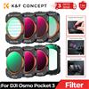 K&F CONCEPT Filtri per Fotocamera Sportiva K&F CONCEPT per DJI Osmo Pocket 3 UV CPL ND/PL Diffusione Nera 1/2 1/8 Filtri Regolabili 2 in 1 Opzionali