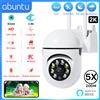 Abuntu 4MP 2K Mini PTZ Wifi Telecamera 5X Zoom digitale Telecamera di sorveglianza Telecamera IP per visione notturna interna Protezione di sicurezza domestica ICsee APP