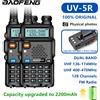 BAOFENG 1PC/2PCS Baofeng UV 5R USB Radio Amatoriale a Lungo Raggio con Radio FM, Radio Portatile a Lungo Raggio, Radio CB Baofeng, Walkie Talkie