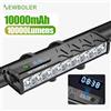 NEWBOLER Luce per bicicletta anteriore 10000 Lumen Luce per bici 10000 mAh Torcia impermeabile Ricarica USB MTB Lampada per ciclismo su strada Accessorio