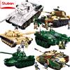 SLUBAN Set di Blocchi da Costruzione Serie Militare, Carro Armato Principale Pesante Leopard, Modello Pantera, Mattoncini Educativi Fai-da-Te, Regalo per le Vacanze