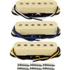 FLEOR 3PCS Pezzi Flat Top Pole Vintage Alnico 5 Single Coil Pickup Pickup per Chitarra 50/50/52mm Set Crema per Parti di Chitarra FD ST