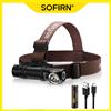 Sofirn Lampada frontale Sofirn HS40 USB C ricaricabile 18650 torcia LED SST40 Super luminosa torcia 2000lm con indicatore di alimentazione a 2 modalità