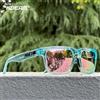 KDEAM Occhiali da sole quadrati unisex Flash polarizzato con eleganti occhiali da sole rosa a specchio Nuovi colori KD332