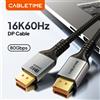 CABLETIME Cavo DisplayPort 2.1 16K@60Hz 8K@120Hz 4K@240Hz 80Gbps DP 2.1 Cavo DisplayPort a DisplayPort per PC Proiettore HDTV