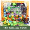 SHI JI YI GAO Plants VS Zombies 2 Playset Cactus Peashooter Coconut Cannon Figure Ornamentali Originali in Silicone Morbido Regalo di Compleanno per Ragazzi