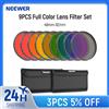 NEEWER 9PCS Set di filtri per lenti a colori Filtri per lenti in resina con obiettivo per fotocamera rosso arancione blu giallo verde marrone, viola rosa grigio