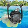 JoyMaySun Maschera da snorkeling a pieno facciale 180 ° Occhialini da nuoto per immersioni subacquee con vista panoramica in silicone Dry Top con 2 snorkeling Antiappannamento Anti-Lea