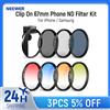NEEWER Clip On 67mm Kit filtro ND per telefono Set di filtri colorati con clip per obiettivo aggiornato per iPhone 15 Pro Max 14 13 Samsung S22 S23