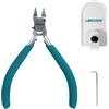 LIBRATON Pinza modello a bordo singolo da 4,5" per modelli in plastica Pinza a punta affilata con copertura in pelle Chiave esagonale