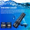 Trustfire DF006 Torcia subacquea super luminosa IP68 Impermeabile Luce subacquea professionale Alimentata da batteria 26650 Con corda a mano