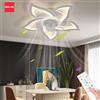 IRALAN Ventilatore da soffitto IRALAN con luci, moderno a forma di fiore dimmerabile, telecomando/controllo tramite app, lampada da soffitto con ventola a 6 velocità di temporizzazione
