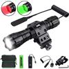VASTFIRE Torcia tattica da caccia Torcia a LED bianca/rossa/verde Pistola per armi + Cannocchiale per fucile Supporto softair + Interruttore + 18650 + Caricatore USB + Scatola