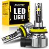 AUXITO 2 Pz 12 V H8 H9 H11 LED Fendinebbia Lampadine PTF H16JP 9005 HB3 9006 HB4 H11 H8 CSP LED Faro Fendinebbia Lampada di guida per auto DRL