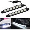 HVIERO 2X luci di marcia diurna Car Drl Led DC 12V White COB fendinebbia Silicone flessibile indicatore di direzione automatico freno di retromarcia tronco luce diurna
