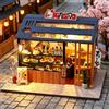zuuton Casa Fai da te in legno in miniatura casa delle bambole piccola casa kit puzzle 3D assemblaggio giocattoli da costruzione con mobili luci a LED regali per case delle bambole
