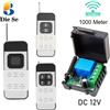 Diese Interruttore di controllo remoto Wireless 433MHz DC 12V 10A 1CH modulo relè ricevitore fino a 1000M telecomando per cancello Led Lightsn Blub