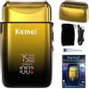 Kemei TX10 nuovo rasoio elettrico con display a LED rasoio da barba ricaricabile rasoio da uomo calvo accessori originali lama