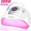 DianaBeauty 380W LED UV Lamp Dryer per unghie Gel Polish Drying Lamp con 4 impostazioni del Timer sensore automatico luce professionale per unghie